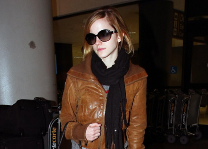Emma Watson Lands at LAX