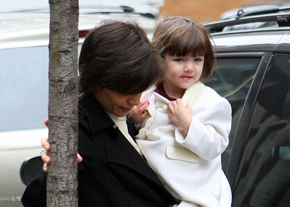 Katie Holmes and Suri Go for a Stroll