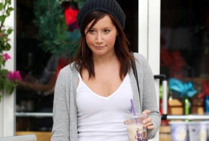 Ashley Tisdale at the Coffee Bean