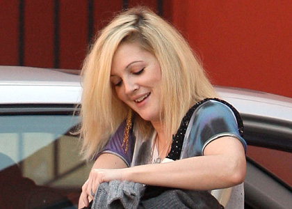 Drew Barrymore's New Bleach Blonde Hairdo