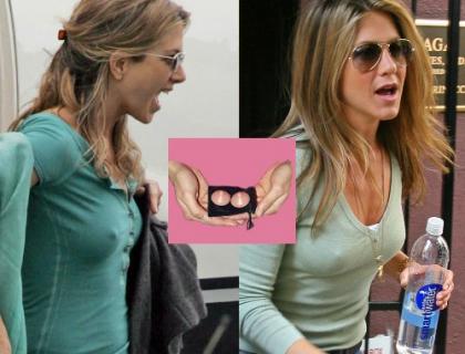 Jennifer Aniston Stuffs Her Bra With Fake Nipples