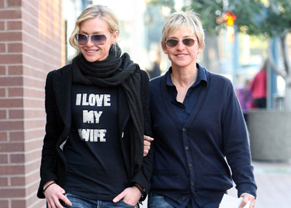 Ellen DeGeneres and Portia de Rossi: Lovers' Stroll