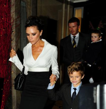 The Beckhams suit up!