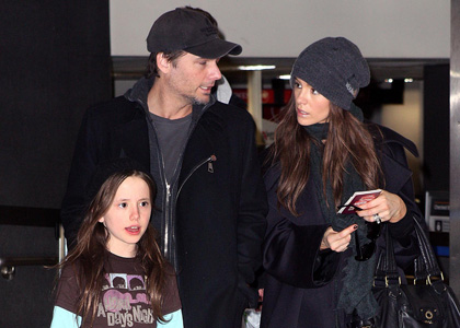 Kate Beckinsale Returns from Family Holiday