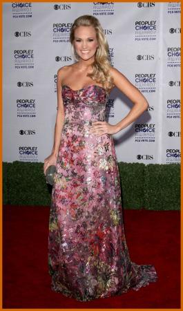 Carrie Underwood Goes Glam For People's Choice Awards