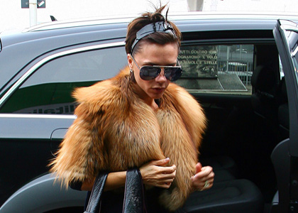 Victoria Beckham Jets Out of Milan