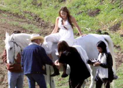 Miley Cyrus Goes Horseback Photo Shooting