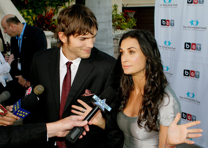 Aston Kutcher and Demi Moore Give Back in Tampa