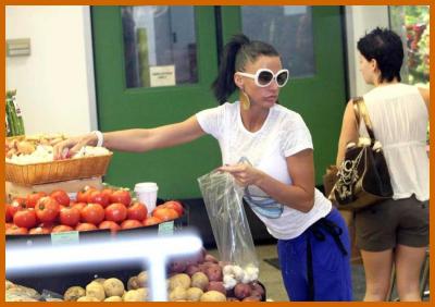 Katie Price Stocks Up on Veggies