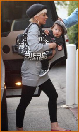 Christina Aguilera and Baby Max Cap It Off