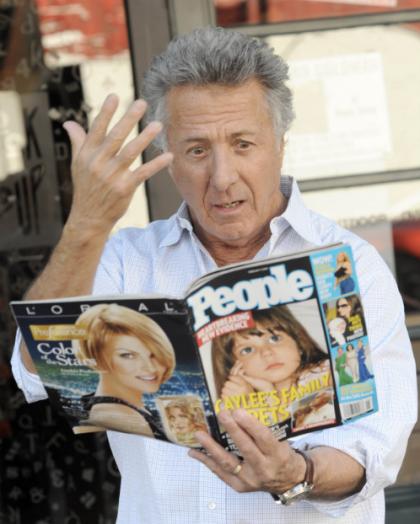 I wonder what Dustin Hoffman is reading about himself?
