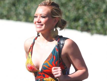 Hilary Duff Candids With Cleavage