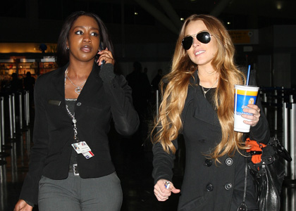 Lindsay Lohan Lands in NYC