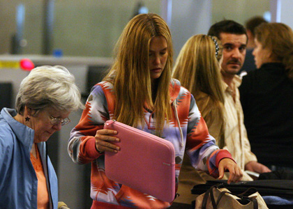 Bar Refaeli Jets out of LAX