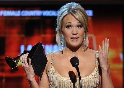 Carrie Underwood Brings Home the Grammy Hardware