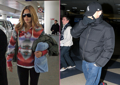 Bar Refaeli and Leo DiCaprio: LAX Landing