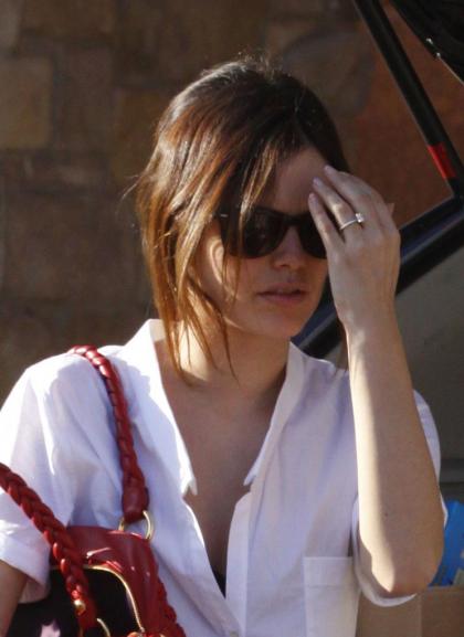 Rachel Bilson spotted out with engagement ring