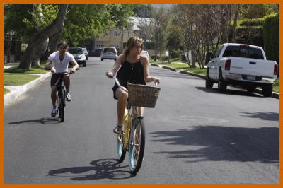 Miley Cyrus and Justin Gaston Go Bike Riding