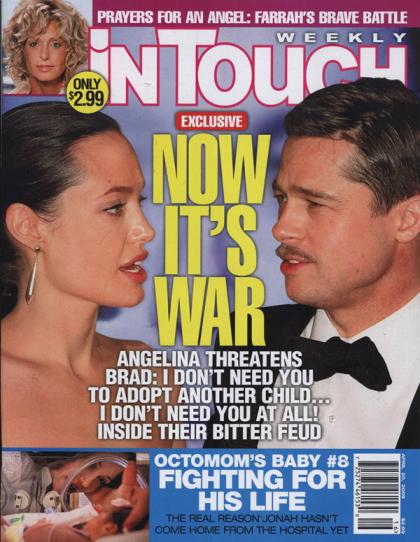 In Touch: Angelina choses Ethiopian baby over Brad, still talking to Billy Bob
