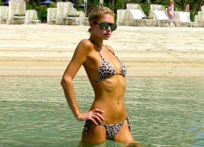 Paris Hilton Poses in Bikini in Dubai