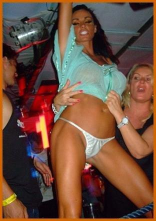 Katie Price Shows Thong in Club Ibiza