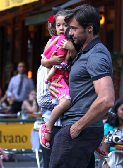Hugh Jackman  family out in NY to celebrate his daughter's birthday