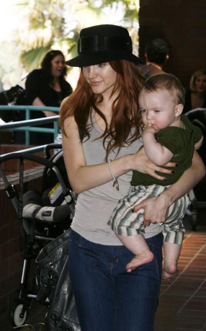 Ashlee Simpson and Bronx: Classmates in Action