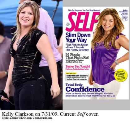 'self's' bitchy statement about photoshopping Kelly Clarkson