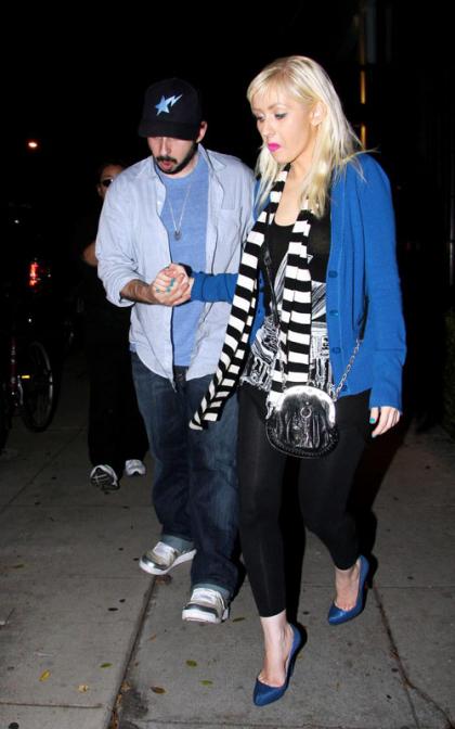 Christina Aguilera and Jordan Bratman: Dinner Date Night