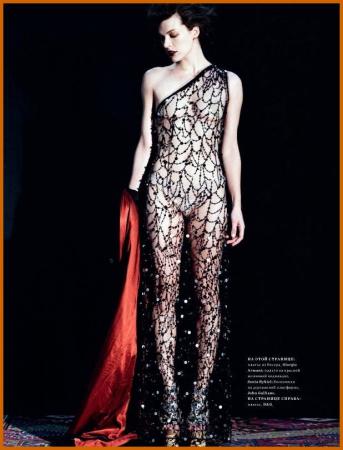 Milla Jovovich Sexy Harper's Bazaar Magazine Pics