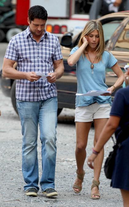Jennifer Aniston and Gerard Butler: Hard at Work