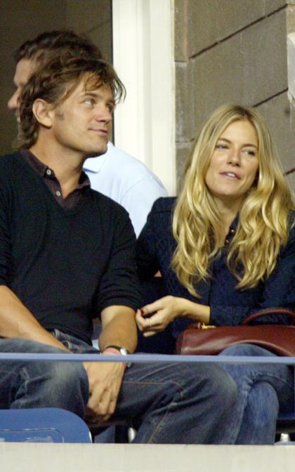 Sienna Miller and George Baker Take in Some Tennis