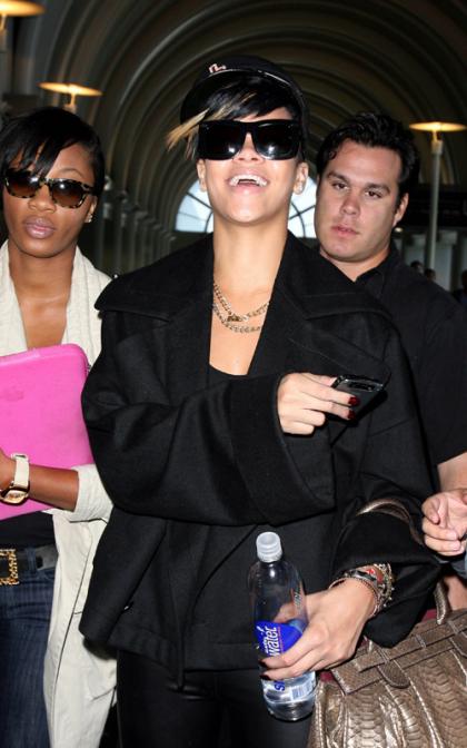 Rihanna: Laughing It Up at LAX