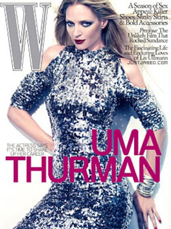 Uma Thurman's ghoulish W cover, talks about her career slump