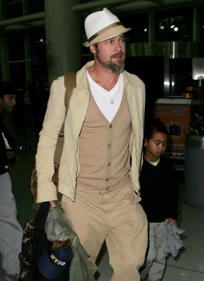 Brad Pitt  Maddox spend boy's night out at Dave and Buster's