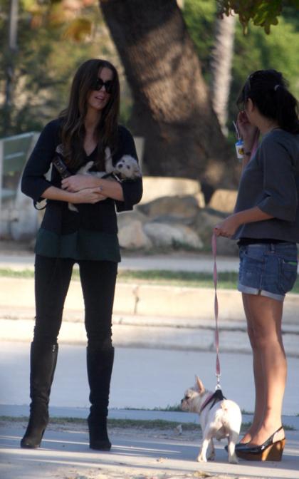 Kate Beckinsale Pals Around with the Pooch