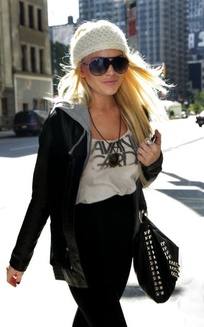 Lindsay Lohan Steps Out in the Big Apple