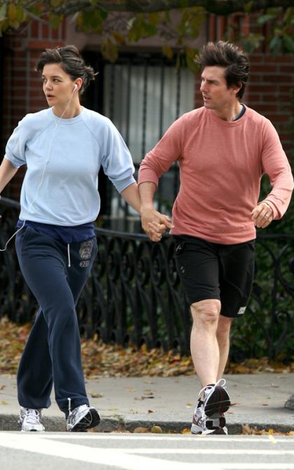 Katie Holmes and Tom Cruise: Halloween Joggers