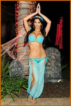 Kim Kardashian As 'Princess Jasmine' For Halloween