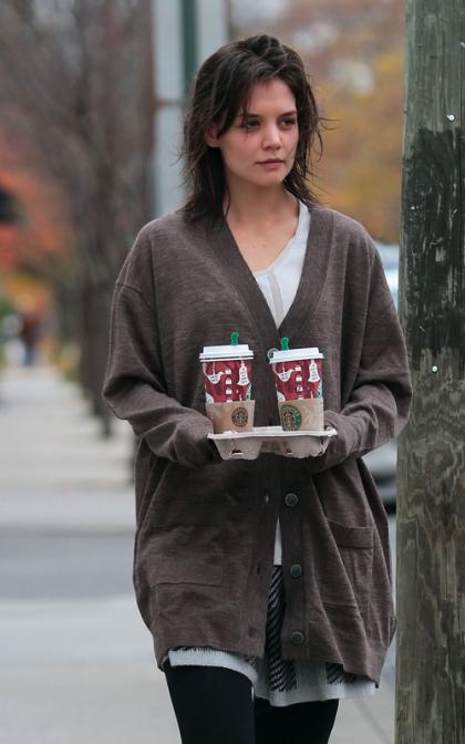 Katie Holmes: Caffeine Fiend
