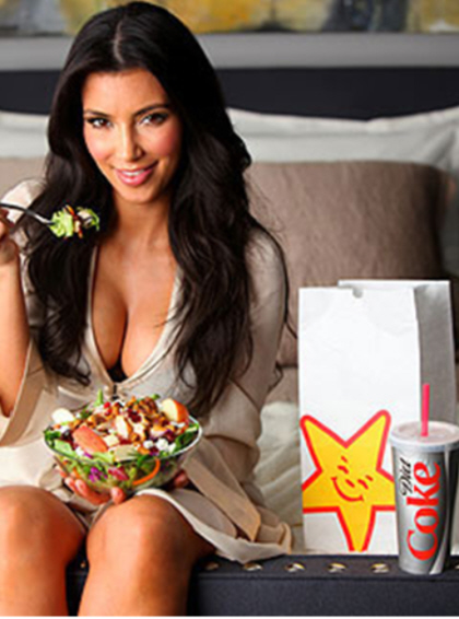 Kim Kardashian's breasts want you to eat a salad