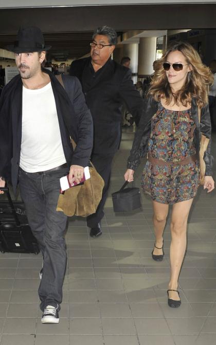 Colin Farrell: Flying with His Baby Mama