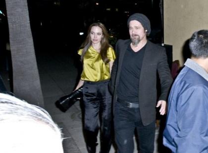 Angelina Wears Satin Parachute Pants