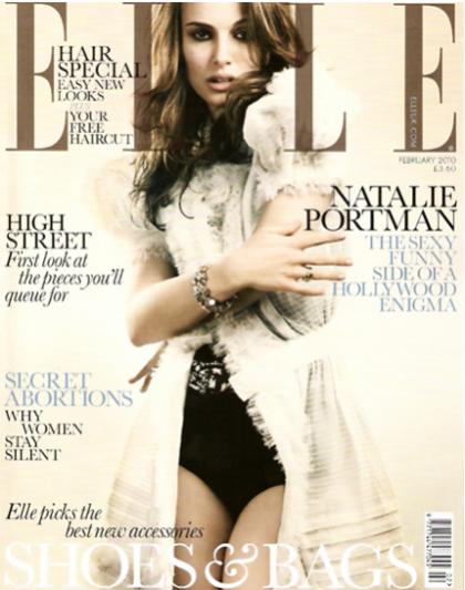 Natalie Portman is pantless  sexy-faced on Elle UK cover