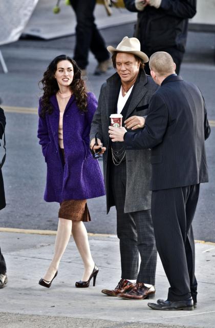 Is Megan Fox trying to get her claws into Mickey Rourke?