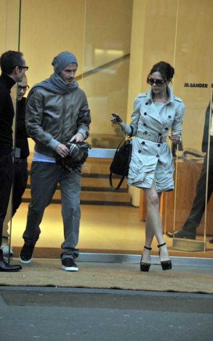 David and Victoria Beckham: Milan Mates
