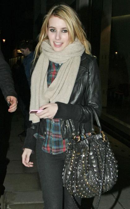 Emma Roberts Enjoys Last Night in London