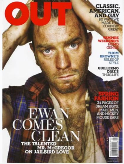 Ewan McGregor in Out Mag: 'I like kissing boys on screen'