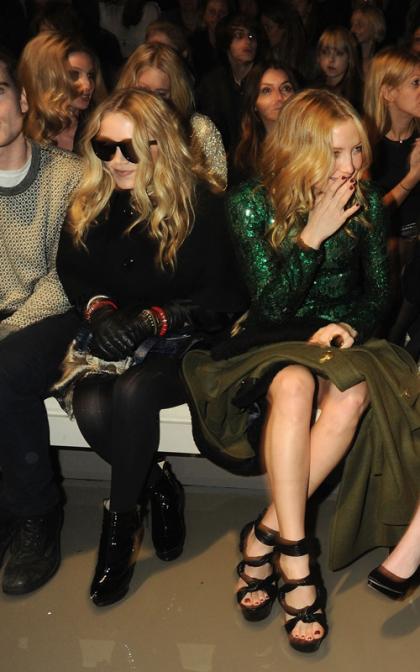 Mary Kate Olsen Checks Out Burberry Show