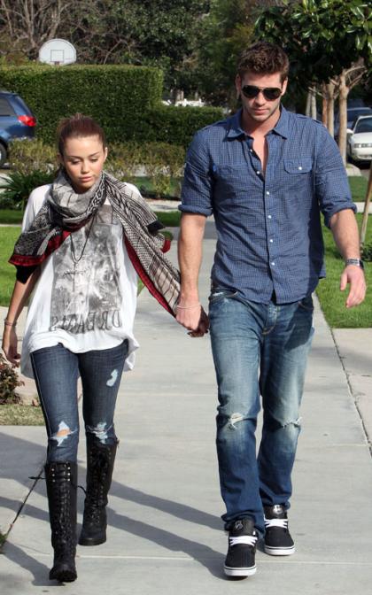 Miley Cyrus and Liam Hemsworth: Lovers' Stroll